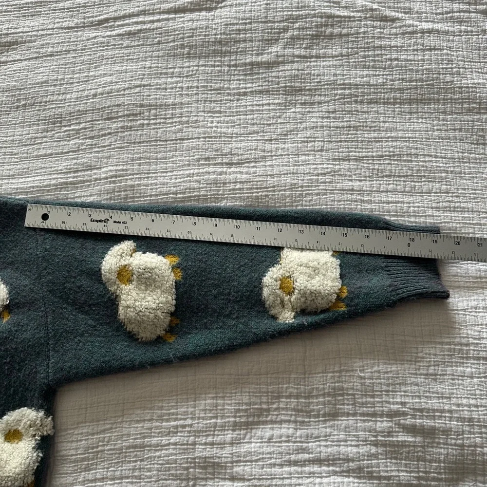Aelfric Eden Blue Sheep Fluffy‎ Pattern Knit Cardigan - Small - Picture 5 of 6